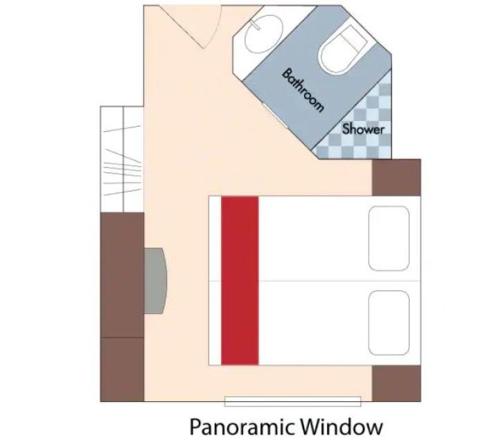 Category D/E Staterooms floor Plan