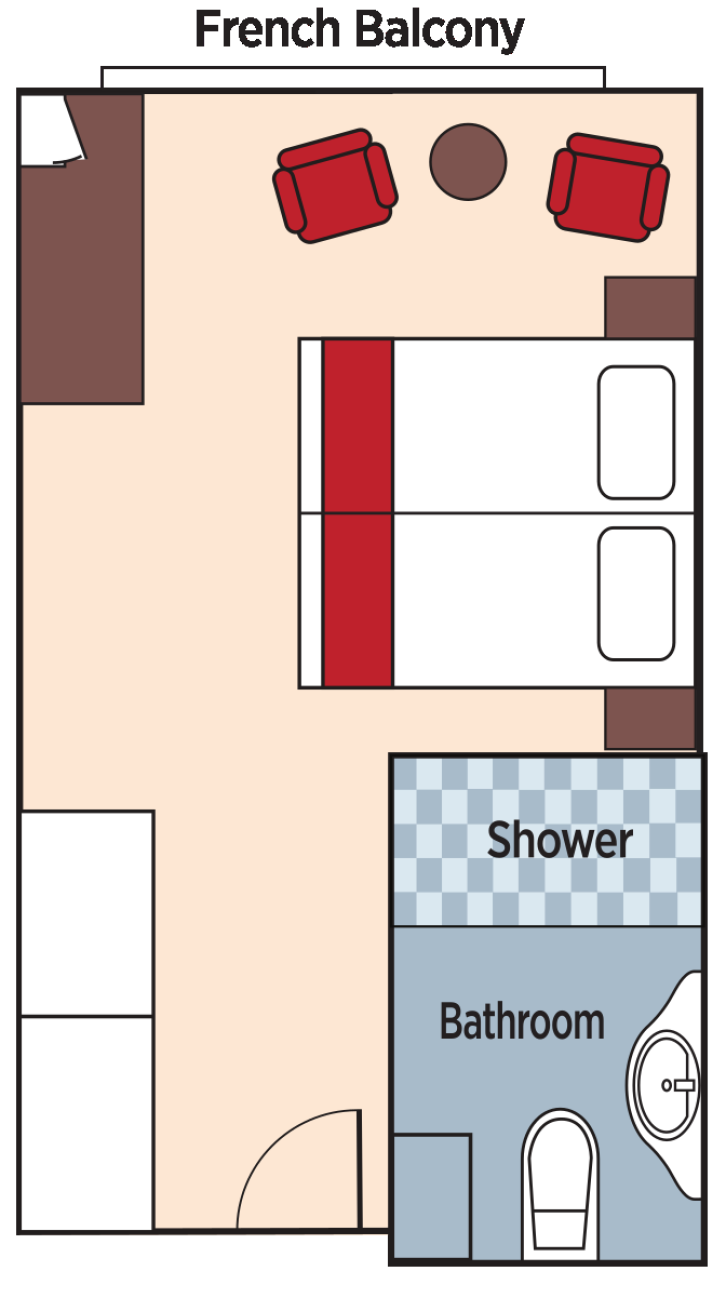 Category CB Staterooms floor Plan