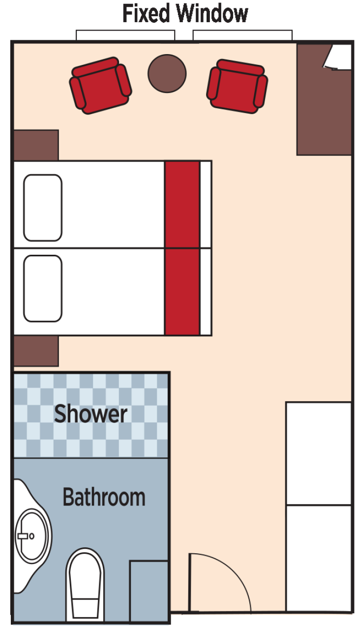 Category E Staterooms floor Plan