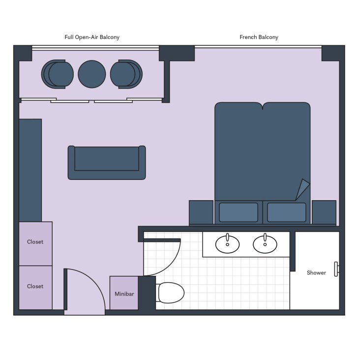 Suite floor plan on S.S. Catherine
