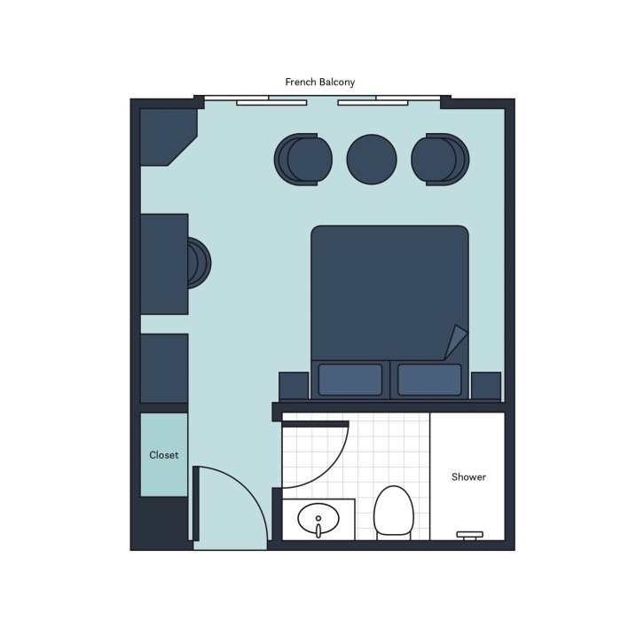 Colonial Suite floor plan on Ganges Voyager II