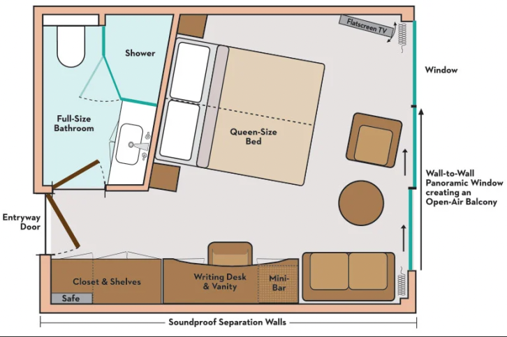 Panorama Suite floor plan on Avalon Poetry II