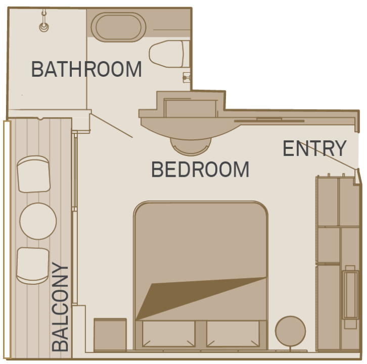Balcony Suite floor plan on Scenic Amber