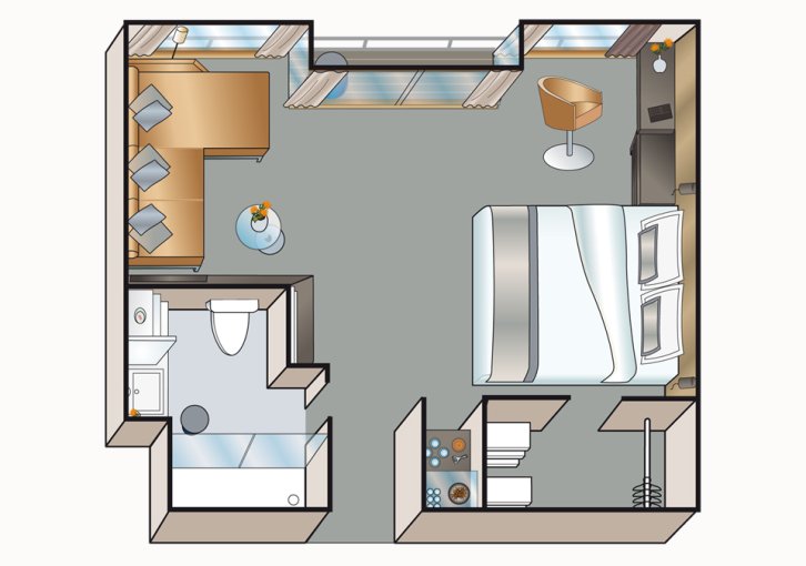 Amadeus Suite floor plan on AMADEUS Queen