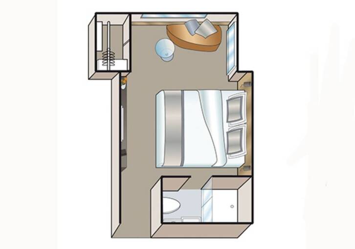 C-1 Stateroom floor plan on AMADEUS Queen