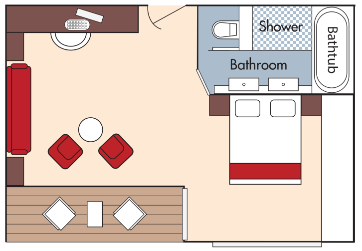Suite floor plan on AmaMora