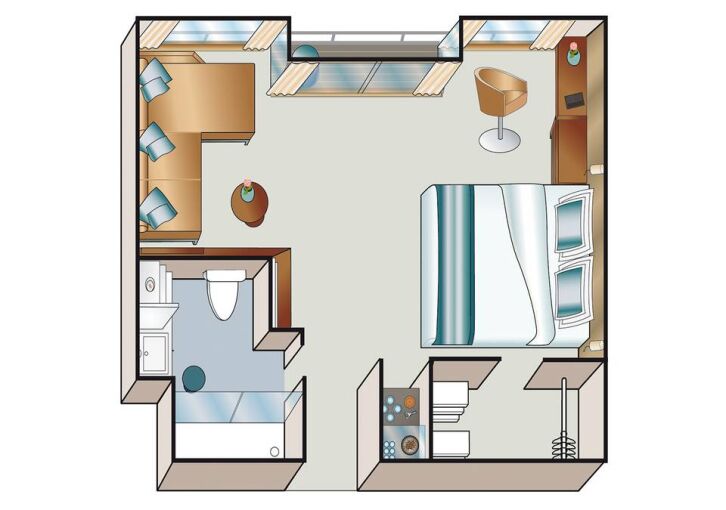 Amadeus Suite with Walk-Out Exterior Balcony floor plan on MS Amadeus Star