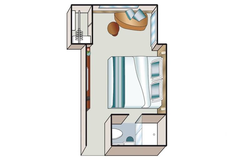C-1 Cabin with Panoramic Window floor plan on MS Amadeus Star