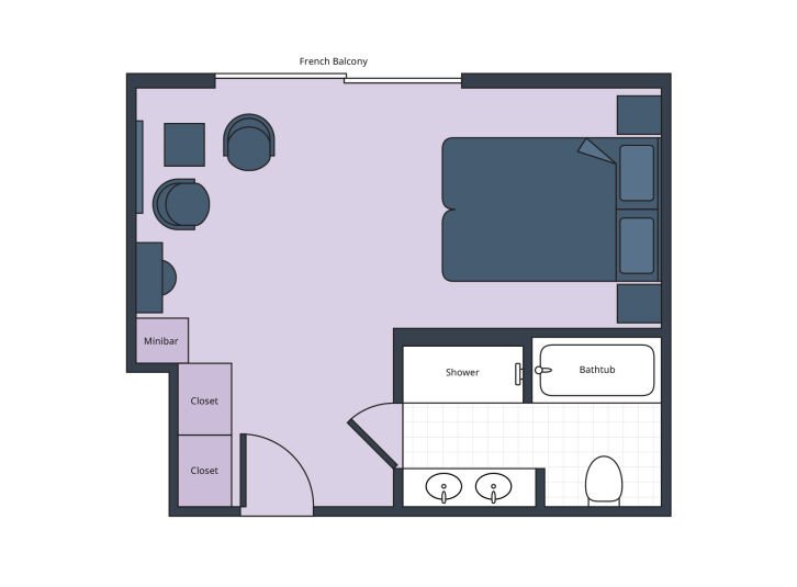 Suite floor plan on S.S. Sphinx