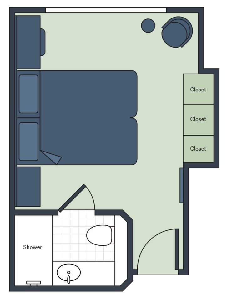 Deluxe Stateroom floor plan on S.S. La Venezia