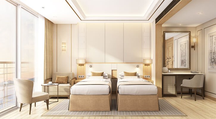 French Balcony Stateroom on Viking Saigon