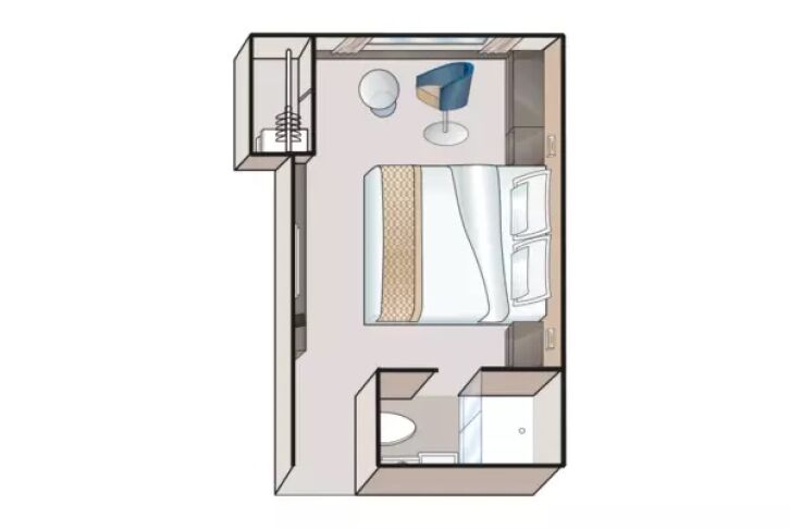 C-4 Cabin with Panoramic Window floor plan on MS Amadeus Riva