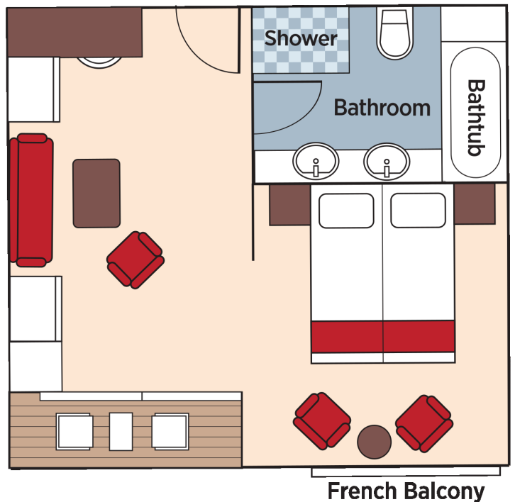 Luxury Suite floor plan on AmaLilia