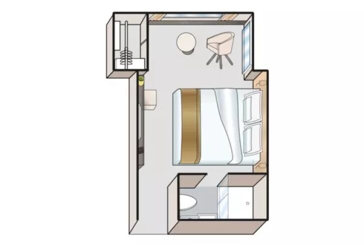 C-4 Cabin floor plan on Amadeus Nova