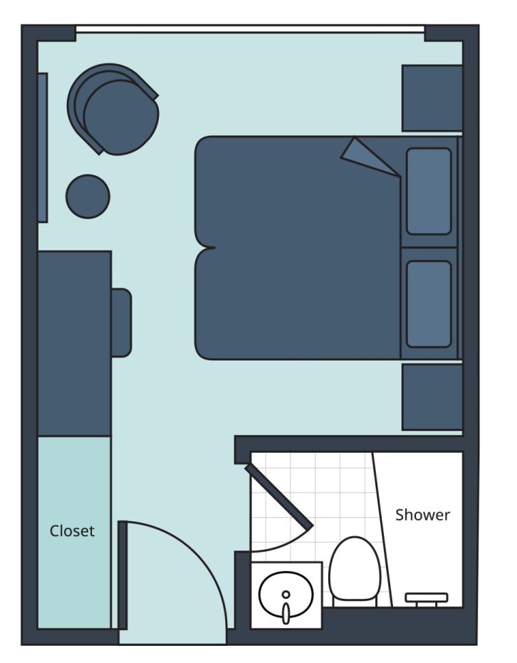 Deluxe French Balcony floor plan on S.S. Victoria