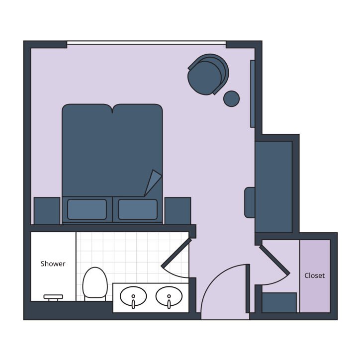 Suite floor plan on S.S. Elisabeth