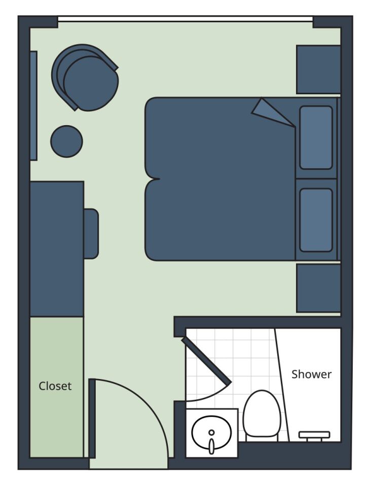 French Balcony floor plan on S.S. Elisabeth