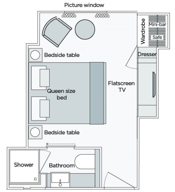 Emerald Stateroom floor plan on Emerald Astra