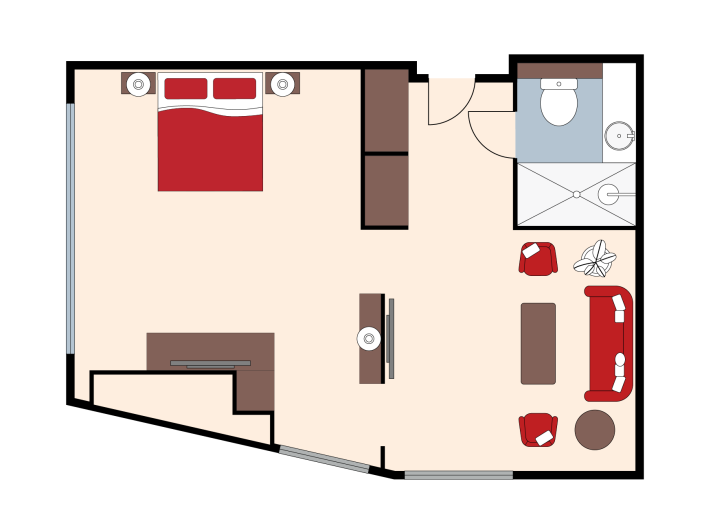 Pharoah Suite floor plan on Travelmarvel Sirius
