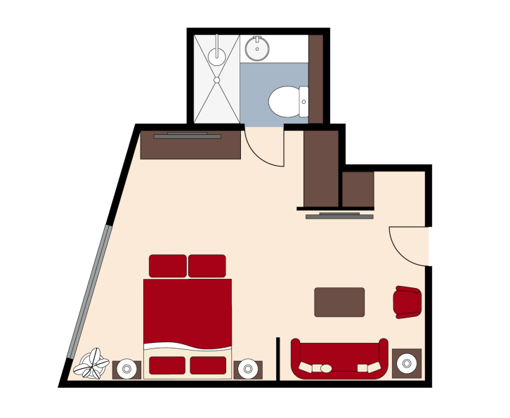 Premium Cabin floor plan on Travelmarvel Sirius