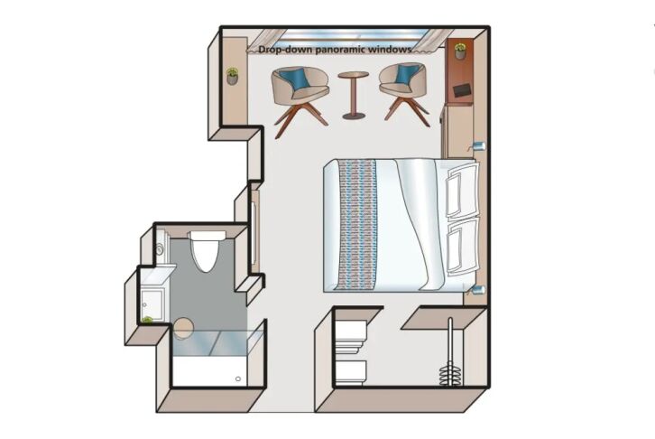Cabin B-1 floor plan on AMADEUS Amara